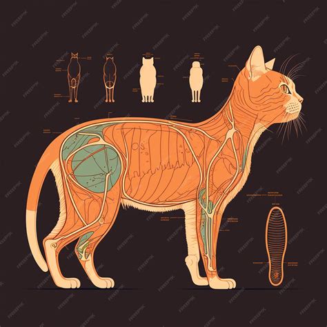 Premium Photo Cat Anatomy Vector Illustration