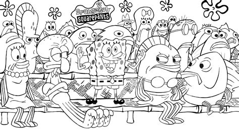 Spongebob Characters Coloring Pages - Coloring Home