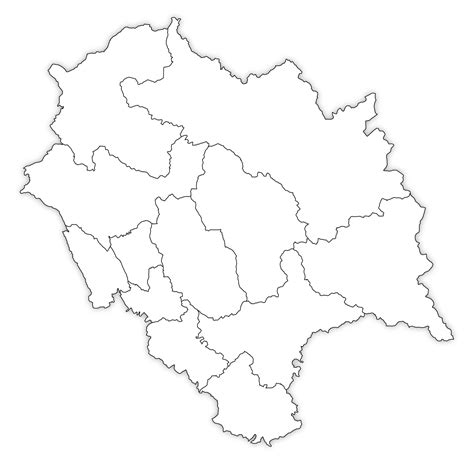 Himachal Pradesh Blank Map HD