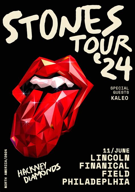 Rolling Stones 2024 Tour Philadelphia Poster