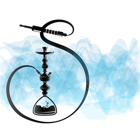 Humo Y Silueta De Cachimba Vector Premium