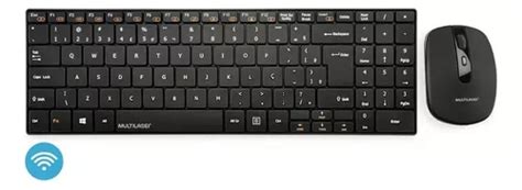 Kit Teclado E Mouse Sem Fio Tc202 Slim Usb Preto Multilaser