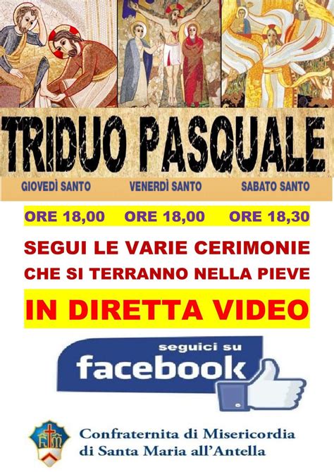 Le Cerimonie Del Triduo Pasquale Trasmesse In Diretta Facebook Dalla