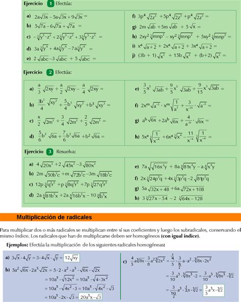 Operaciones Con Radicales Ejercicios Resueltos Pdf