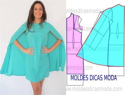Molde De Capa Para Vestido De Festa - MOLDE VESTIDO CAPA -194 | Moldes Dicas Moda | Padrões de costura para ...