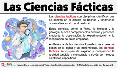 Qué son las ciencias fácticas