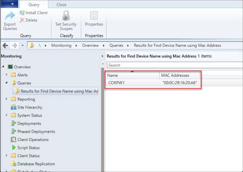 Sccm Mac Address Query Find Device Name With Mac Address