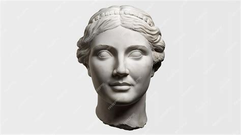 Premium Photo White Gypsum Copy Of Ancient Statue Of Venus De Milo Head For Artists Isolated