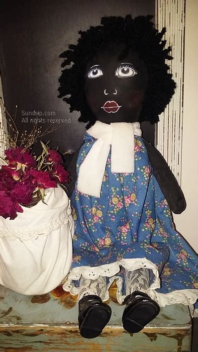 Black Raggedy Ann Doll SUNDRIP Art For Life