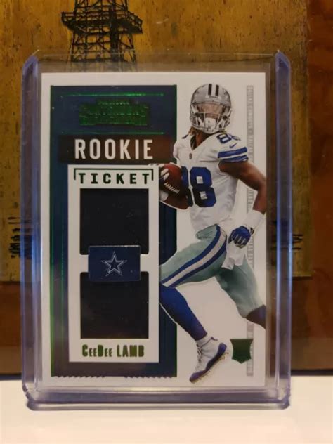 Panini Contenders Ceedee Lamb Rookie Ticket Double Swatch Patch