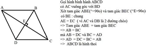 Hình bình hành có 2 đường chéo bằng nhau: Tính góc và tính toán chi tiết