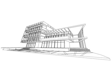 Architecture Abstract 3d Illustration Building Structure Commercial