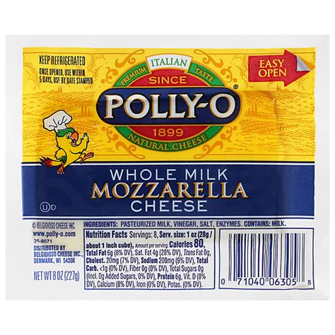 Polly O Cheese Whole Milk Mozzarella Oz Mozzarella Ricotta D