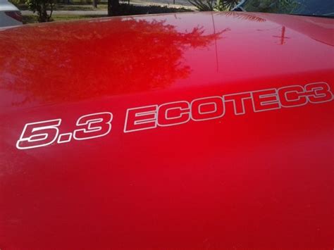 53l Ecotec3 Hood Decals Chevrolet