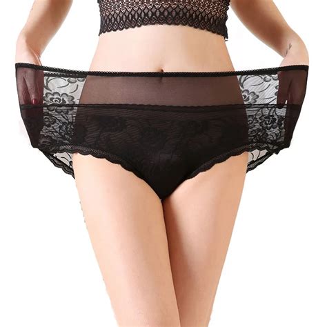 2pcs Lot Plus Size New Underwear Women Panties Sexy Lace Brief Tanga