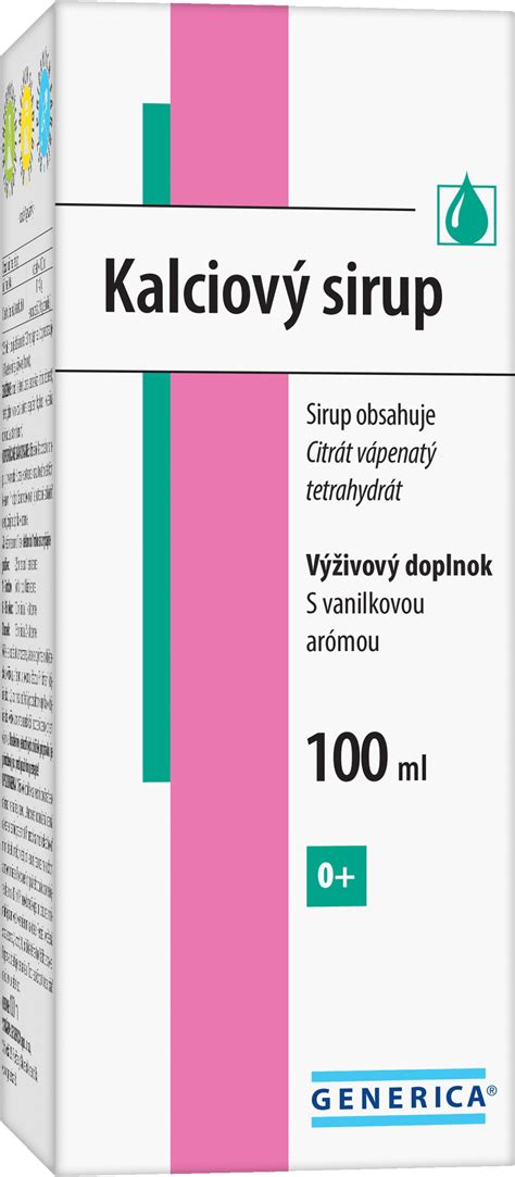 Kalciový sirup - vanilková chuť - bez konzervantov | GENERICA