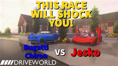 This Hyper Car Will Shock You In Roblox Drive World Bugatti Chiron Vs Jesko Youtube