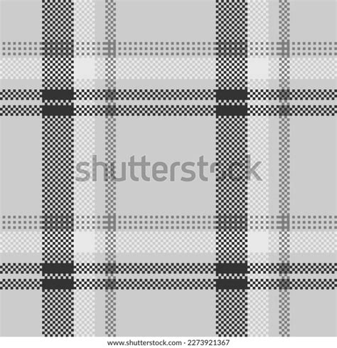 Black White Check Plaid Seamless Vector Stock Vector Royalty Free