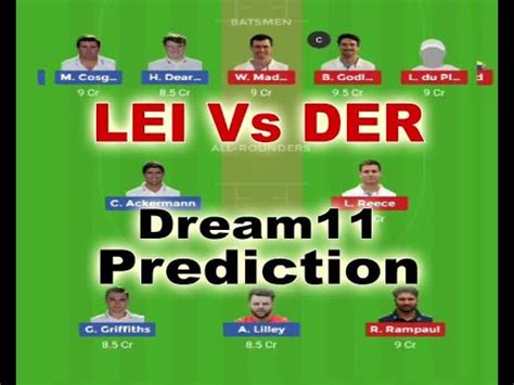 LEI VS DER Dream11DER VS LEI Dream11English T20 Blast Dream11