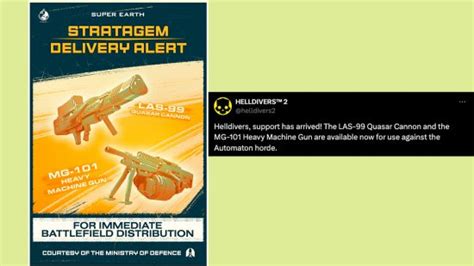 Helldivers 2s New LAS 99 Quasar Canon Can Demolish Ships In One Shot