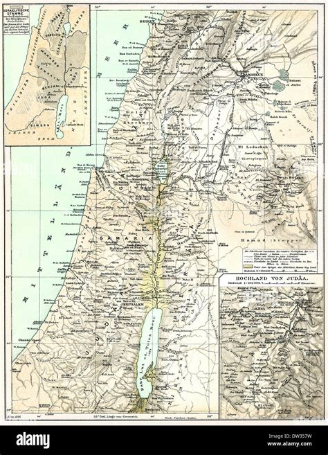 Mapa Histórico De Palestina 1896 Fotografía De Stock Alamy