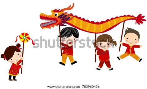 Chinese New Year Festivaldragon Dance Stock Vector Royalty Free