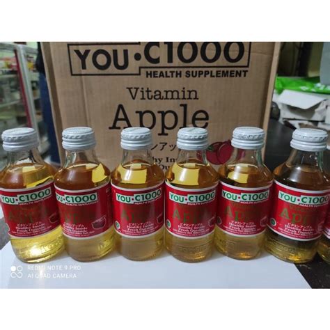 Jual You C 1000 Apel Botol Kaca 140ml Shopee Indonesia