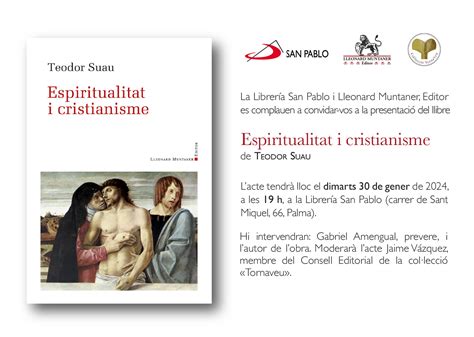 Presentaci Del Llibre Espiritualitat I Cristianisme De Teodor Suau