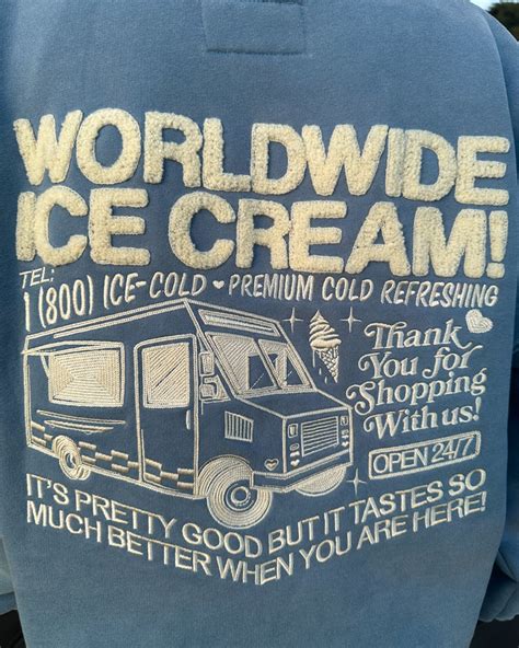 Ice Cream Crew Neck In Blue Dandy Worldwide