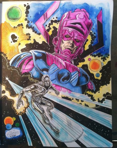 Silver Surfer And Galactus Silver Surfer Comic Art Artwork