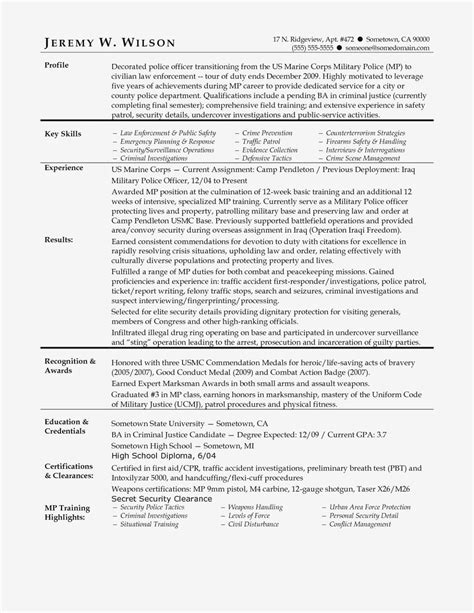 Retired Police Officer Cv Template Coverletterpedia