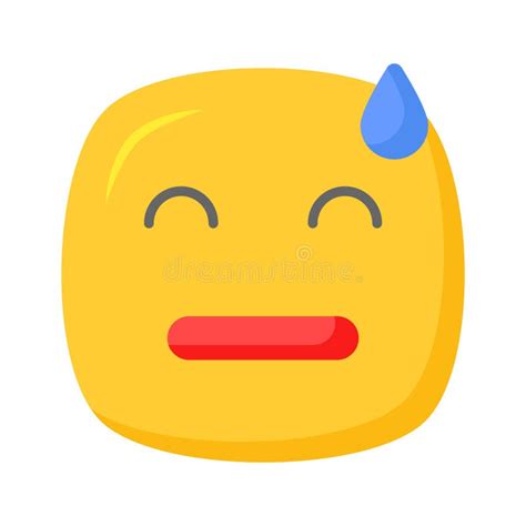 Embarrassed Guilty Worried Emoji Vector Design Isolated On White