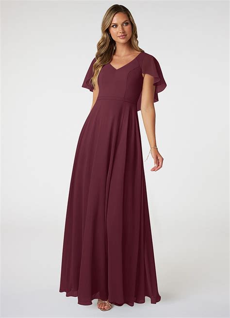 Azazie Jamie Cabernet Bridesmaid Dresses Azazie CA