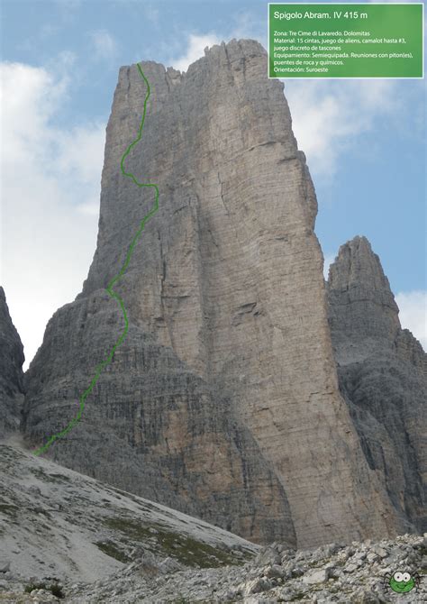 Topo Rese A Via Normal De La Cima Piccola De Lavaredo Dolomitas