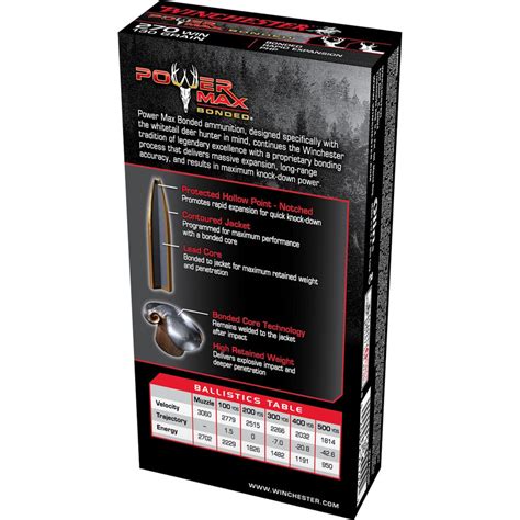 Winchester Power Max Bonded 270 Win 130 Grain Php 20 Rd