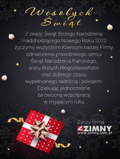 Yczenia Wi Teczne Od Firmy Zimny Auto Zimny Auto Autoryzowany