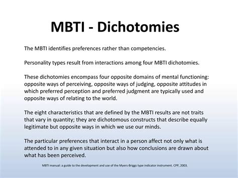 Myers Brigg Type Indicator Ppt