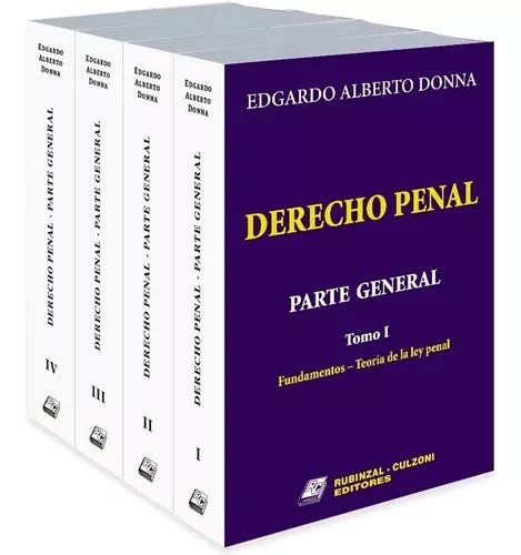 Derecho Penal Parte General 6 Tomos Donna Rc MercadoLibre