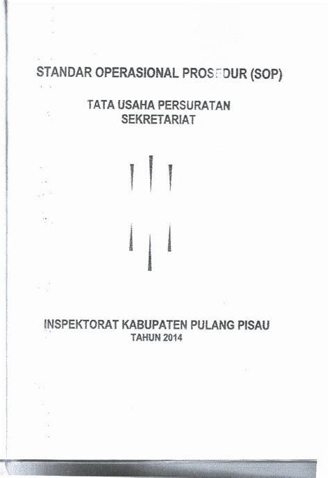 Pdf Standar Operasional Pros R Dur Sop Tata Usaha Persuratan