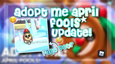 Brand New Roblox Adopt Me April Fools Day Update Fools Egg Youtube