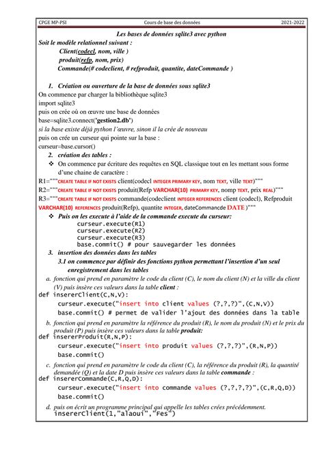 Solution Les Bases De Donn Es Sqlite Avec Python V Studypool