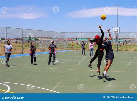 Diverse Children Playing Netball At School Editorial Image Image Of