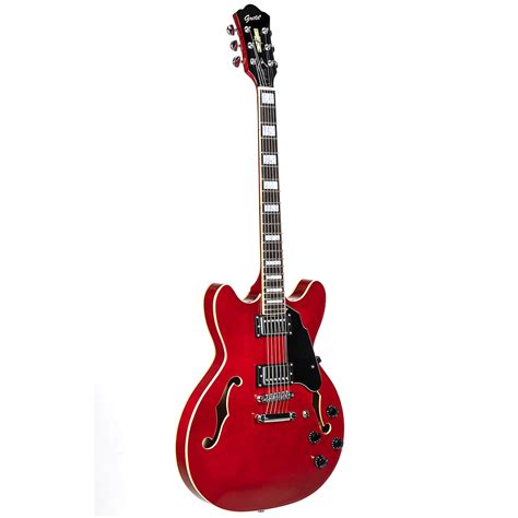 Grote Semi Hollow Body Electric Guitar Cherry Red Grwb Tr35 Grote Guitar