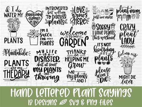 Plant Svg Bundle Plant Mom Svg Funny Plant Quote Svg Garden Quote Svg