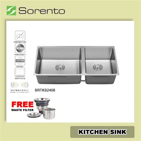 SORENTO Undermount Handmade 304 Stainless Steel Nano Kitchen Sink