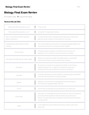 Biology Exam Review Flashcards Quizlet Biology Exam Review