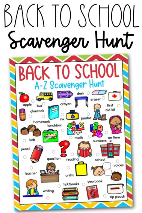 Free Classroom Scavenger Hunt A To Z Printable Leap Of Faith Crafting