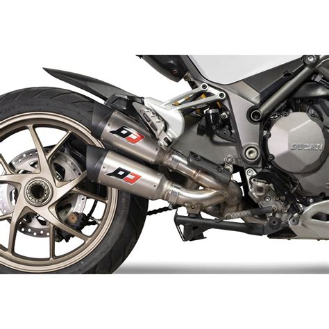 QD ADUC0430013 Gunshot Twin 2 1 Full Exhaust Titanium For Ducati