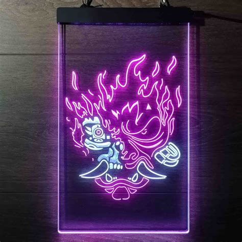 Cyberpunk 2077 Samurai Game Room Neon Light LED Sign - White & Green ...