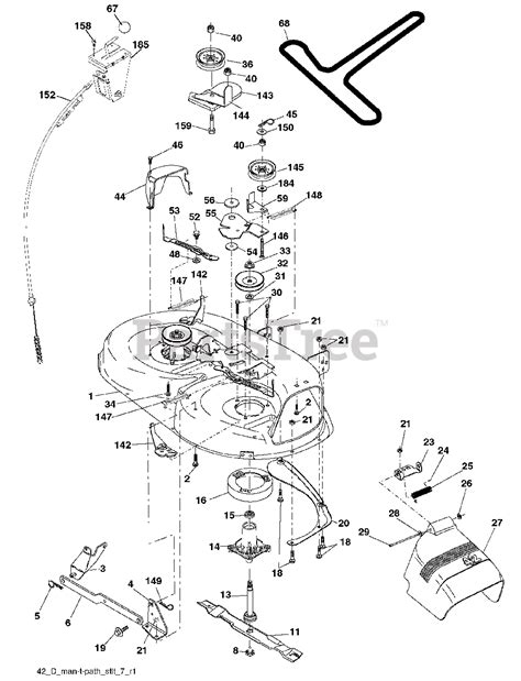 Poulan Po 17542 Lt Poulan Lawn Tractor 2008 06 Mowel Deck Parts Lookup With Diagrams Partstree